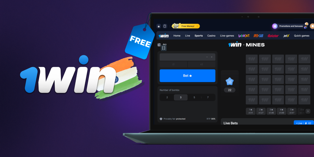 A demo version of 1win Mines is available for players from India
